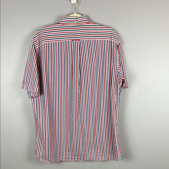 Lands' End Men's Casual Red and Blue Button Down Shirt Size 16-16.5" - Picture 8 of 9